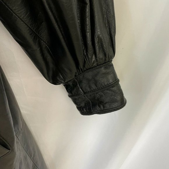 J. Percy for Marvin Richards LONG Duster Leather Jacket Fox Fur Lined Jacket M - Picture 7 of 11